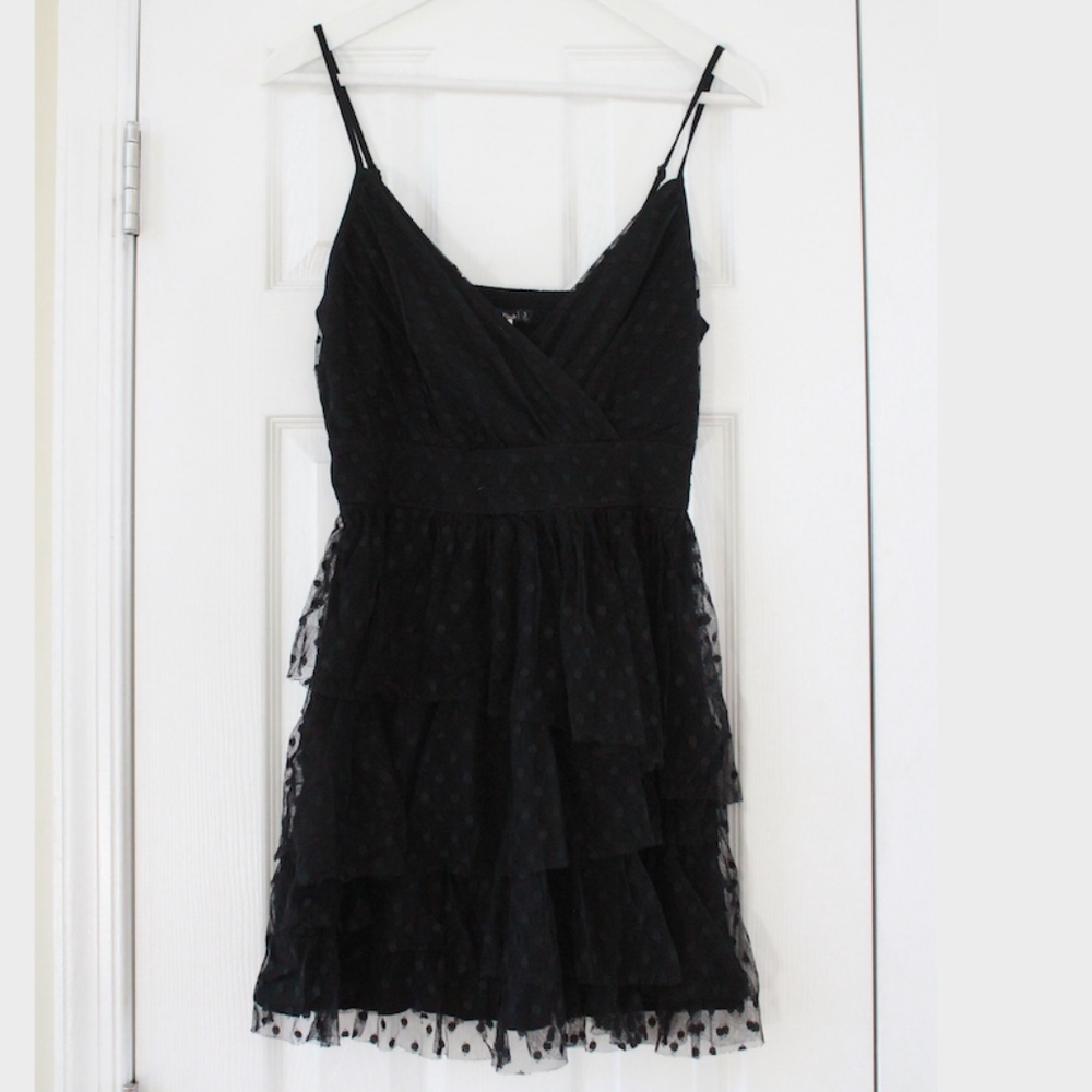 Black Polka Dot Mini Dress